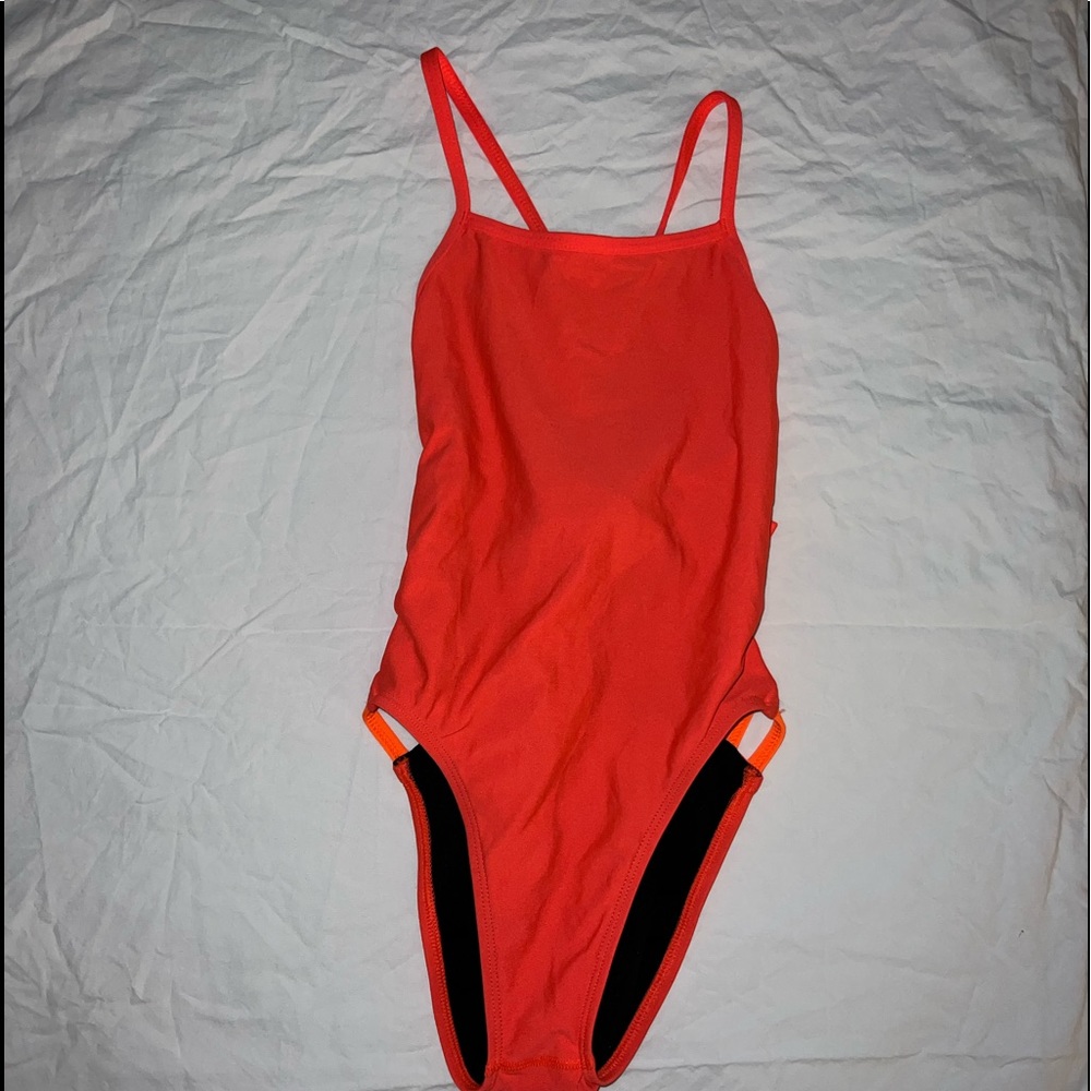 Orange tie back Jolyn bathing suit • “Gavin” Style • Size 26